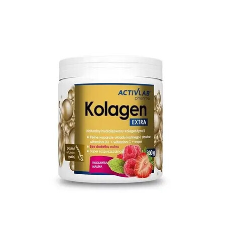 Activlab Pharma Colágeno Extra, sabor fresa-frambuesa, 300 g