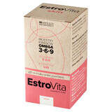 EstroVita Skin, ésteres de ácidos grasos Omega 3-6-9, sabor cereza japonesa, 60 cápsulas veganas