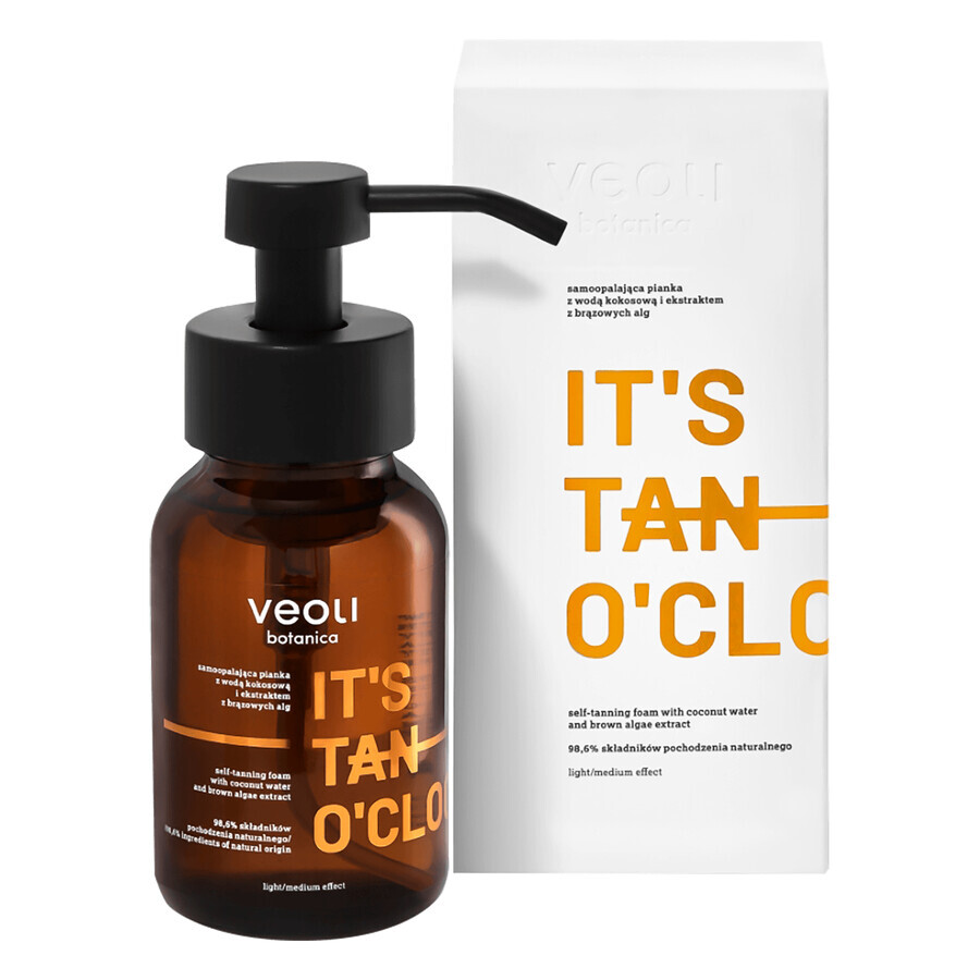 Veoli Botanica It's Tan O'clock, espuma bronceadora con algas y agua de coco, 240 ml