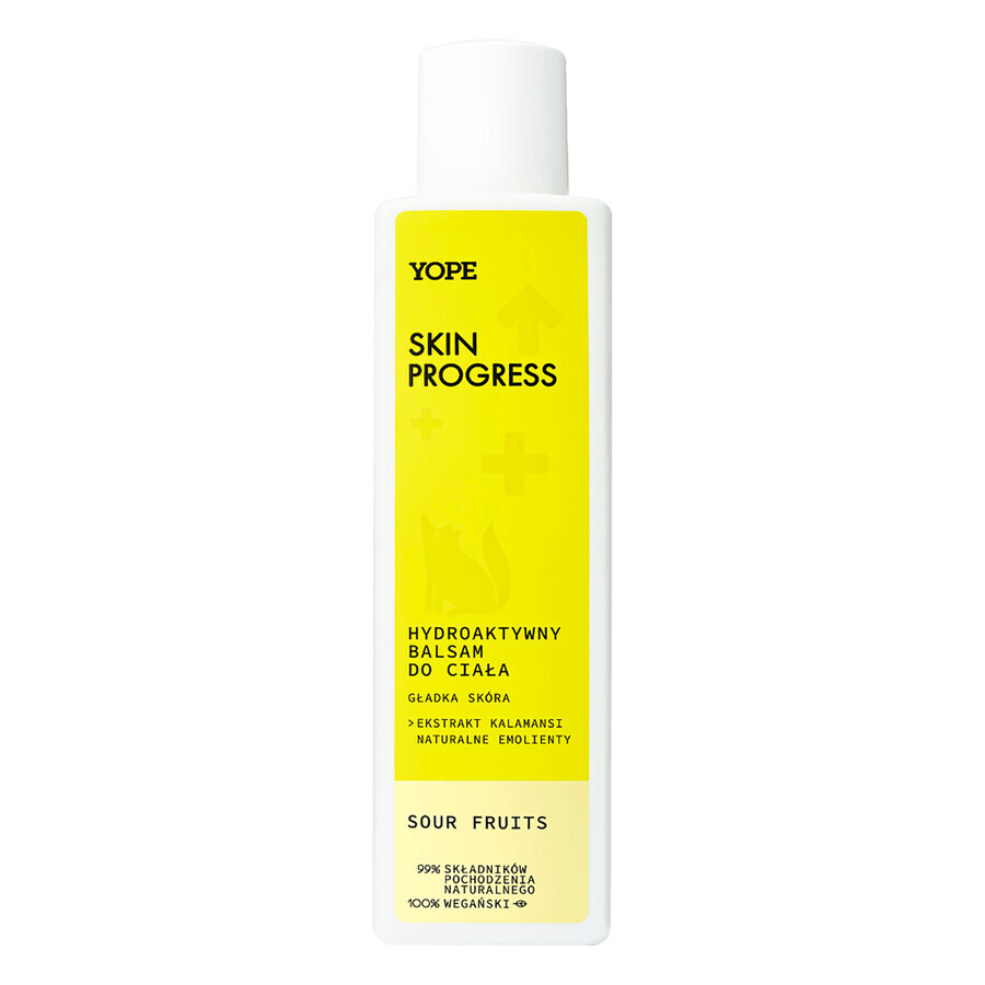 Yope Skin Progress Soothed Skin, loțiune de corp hidroactivă, Fructe acrișoare, 200ml