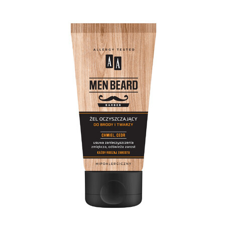 AA Men Beard, cleansing gel for beard and face, 150 ml