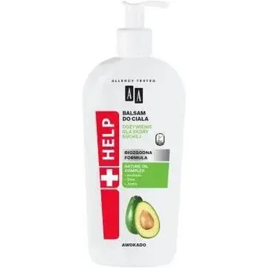 AA Help Natural, Nourishing body lotion, dry skin, avocado, 400 ml