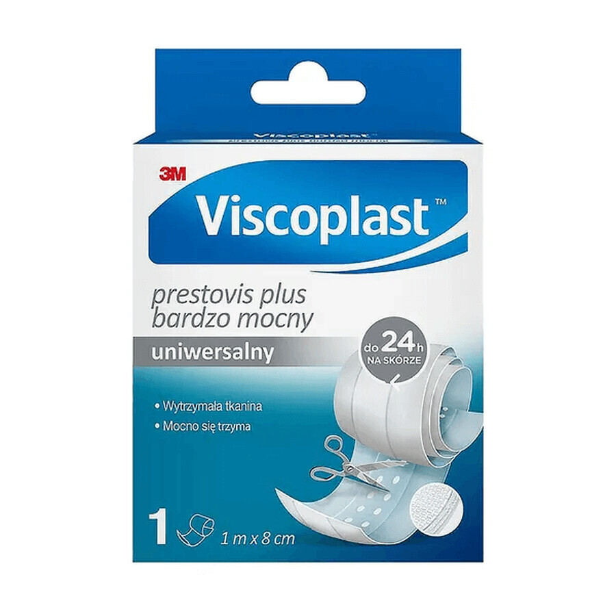 Viscoplast Prestovis Plus, escayola cortante, extrafuerte, polivalente, blanca, 1 m x 8 cm, 1 pieza