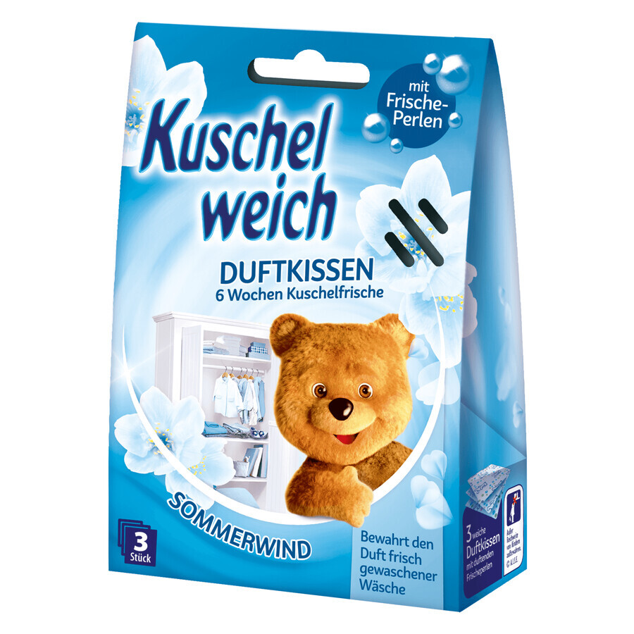 Kuschelweich, bolsitas perfumadas, Sommerwind, 3 piezas