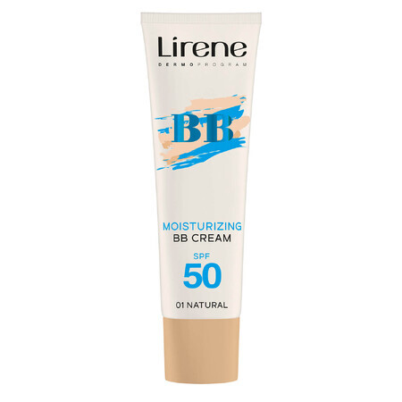 Lirene BB, vochtinbrengende kleurcrème, 01 natuurlijk, SPF 50, 30 ml