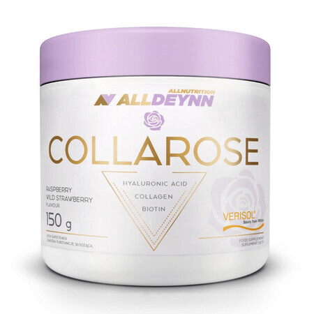 Allnutrition Alldeynn CollaRose, sabor frambuesa y fresa, 150 g