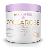 Allnutrition Alldeynn CollaRose Pescado, sabor frambuesa y fresa, 150 g