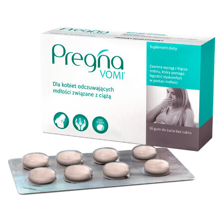 Pregna Vomi, chicle, 16 unidades