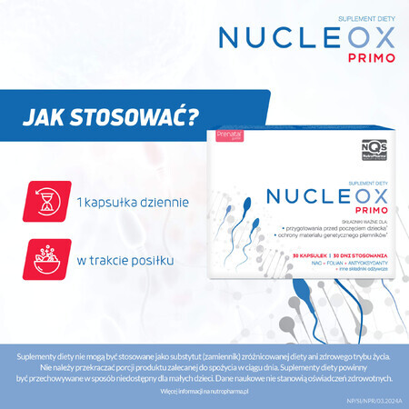 Nucleox Primo, 30 cápsulas