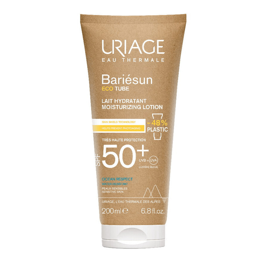 Uriage Bariesun, loción hidratante facial y corporal, FPS 50+, 200 ml