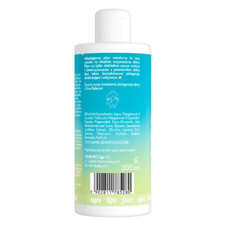 OnlyBio Face in Balance, fluide micellaire, adaptogène, 300 ml