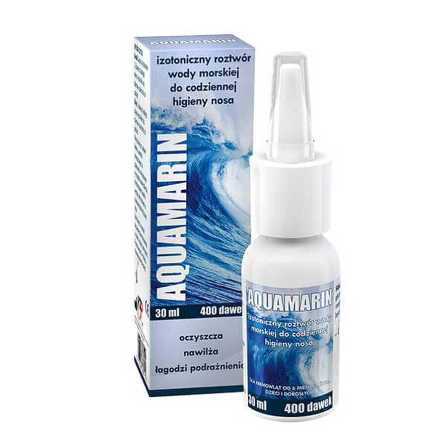 Aquamarin, solución isotónica de agua de mar para la nariz, 30 ml