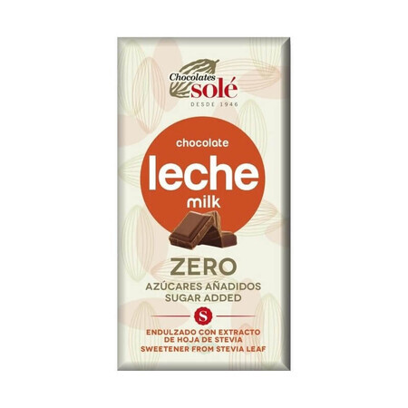 Chocolate con leche y stevia 39% cacao, 100g, Pronat