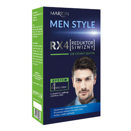 Marion Men Style RX4, reductor de canas, 108 Gris Oscuro, 4 x 15 ml