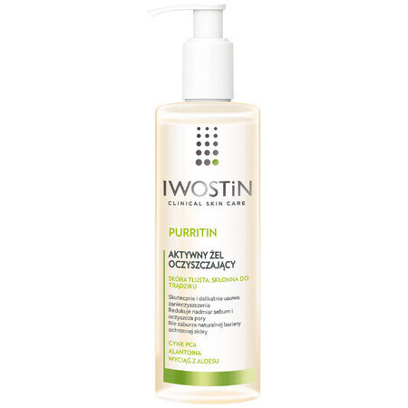 Iwostin Purritin, Active facial cleansing gel, oily and acneic skin, 300 ml