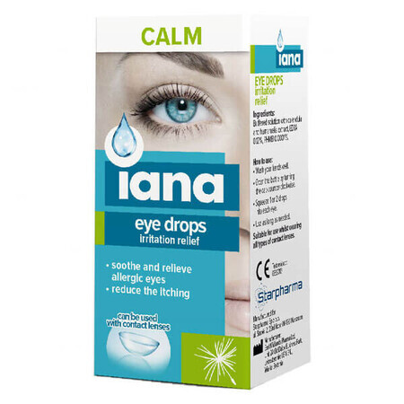 Iana Calm, gotas oculares para calmar la irritación, 10 ml