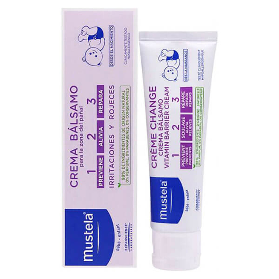 Mustela Bebe Enfant, crema cambiante 1-2-3, desde el nacimiento, 150 ml