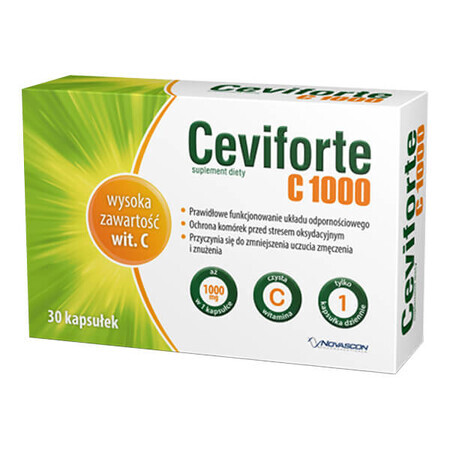 Ceviforte C1000, vitamin C 1000 mg, 30 capsules