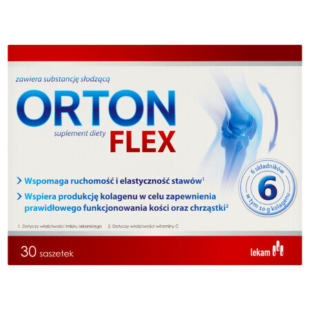 Orton Flex, sabor grosella negra, 30 sobres