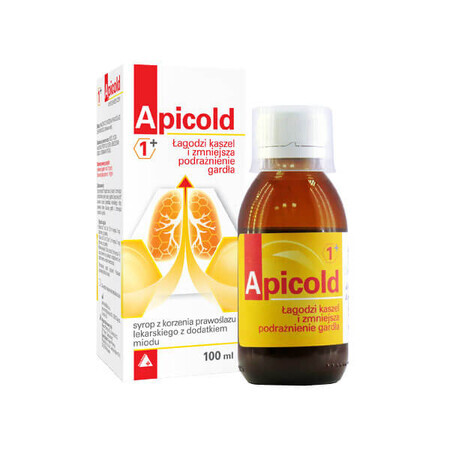 Apicold 1+, jarabe de valeriana con miel, 100 ml