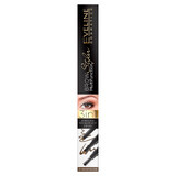 Eveline Cosmetics Brow Multifunction Styler, creion de sprâncene 3 în 1, 01 Medium Brown, 3 g