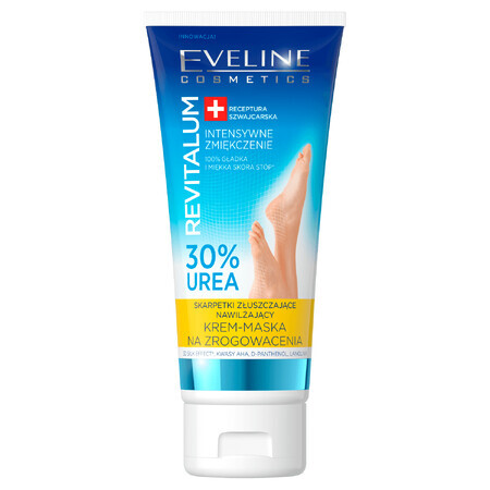 Eveline Cosmetics Revitalium, șosete exfoliante, cremă-mască hidratantă pentru picioare pentru keratoză, 100 ml