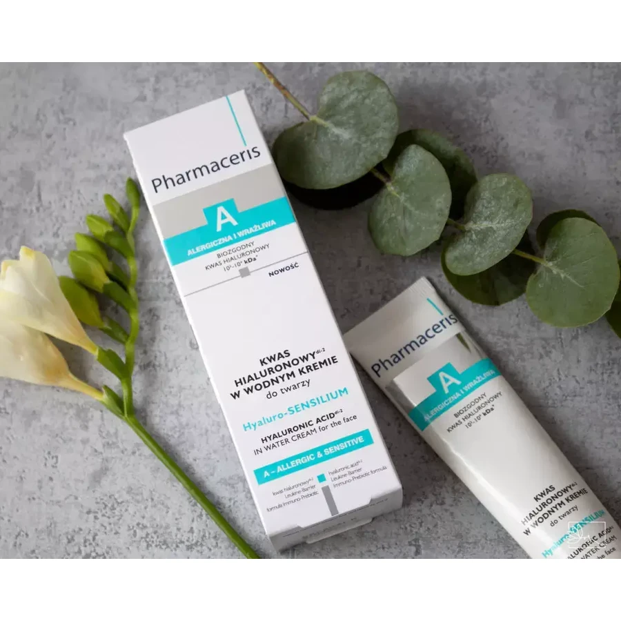 Pharmaceris A Hyaluro-Sensilium, ácido hialurónico en crema facial acuosa, 40 ml