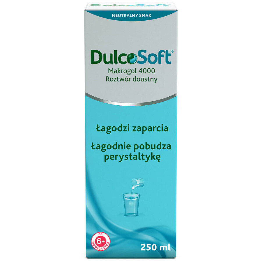 DulcoSoft, solución oral para niños a partir de 6 meses y adultos, 250 ml