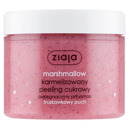 Ziaja Marshmallow, exfoliante de azúcar caramelizado, esponja de fresa, 300 ml