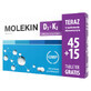 Molekin D3 + K2, vitamina D 2000 UI + vitamina K 75 &#181;g, 45 comprimidos recubiertos con pel&#237;cula + 15 comprimidos gratis