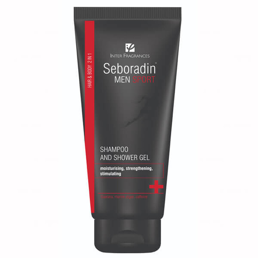 Seboradin Men Sport, champú y gel 2 en 1, 200 ml