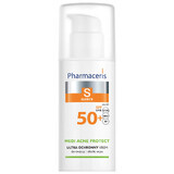 Pharmaceris S Medi Acne Protect, crema protectora, para pieles con tendencia acneica, mixtas y grasas, 50 ml