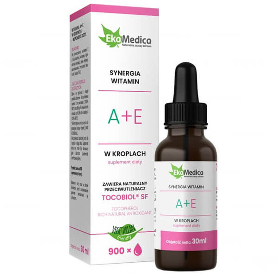 EkaMedica Sinergia de vitaminas A + E, gotas, 30 ml FECHA CORTA