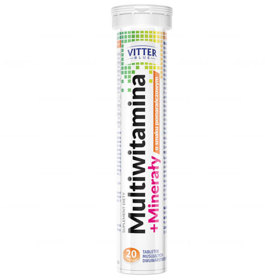 Vitter Blue, Multivitaminas + Minerales, 20 comprimidos