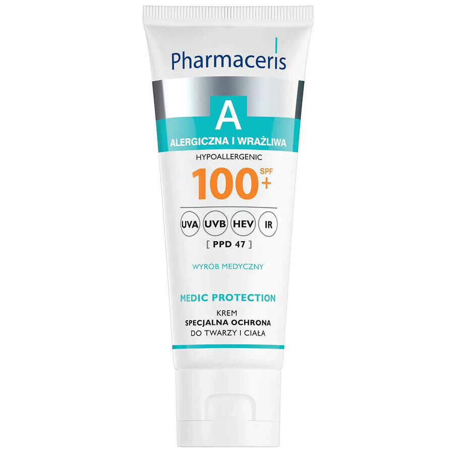 Pharmaceris A Medic Protection, crema de protección especial para cara y cuerpo, FPS 100+, 75 ml