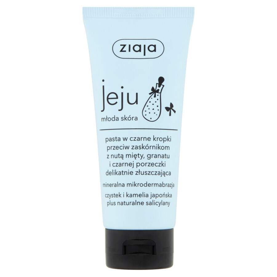 Ziaja Jeju, pasta de puntos negros contra los puntos negros, exfoliante suave, 75 ml