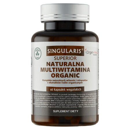 Singularis Multivitamínico Natural Superior Ecológico, 60 cápsulas vegetales