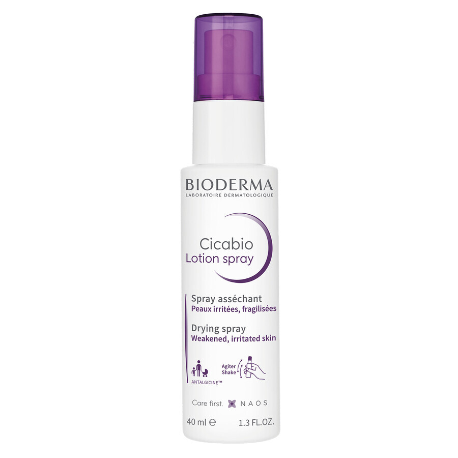 Bioderma Cicabio Lotion Spray, soothing wound drying spray, 40 ml