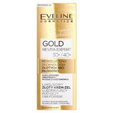 Eveline Cosmetics Gold Revita Expert 30+/ 40+, lujoso gel-crema reafirmante dorado para ojos y párpados, 15 ml