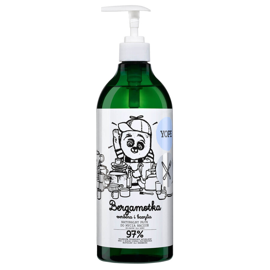 Líquido lavavajillas natural Yope Bergamota, Verbena y Albahaca, 750 ml