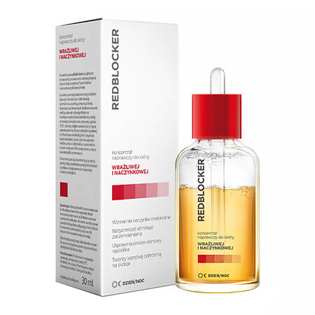 Redblocker repair concentrate for sensitive and vascular skin, 30 ml