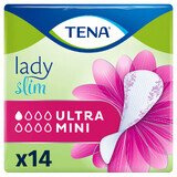 Tena Lady Slim, plantillas urológicas, Ultra Mini, 14 uds.