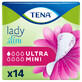 Tena Lady Slim, plantillas urol&#243;gicas, Ultra Mini, 14 uds.