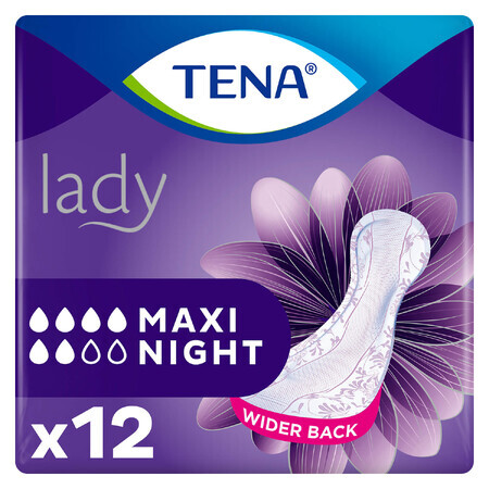 Tena Lady, compresas especiales, Maxi Night, 12 uds.