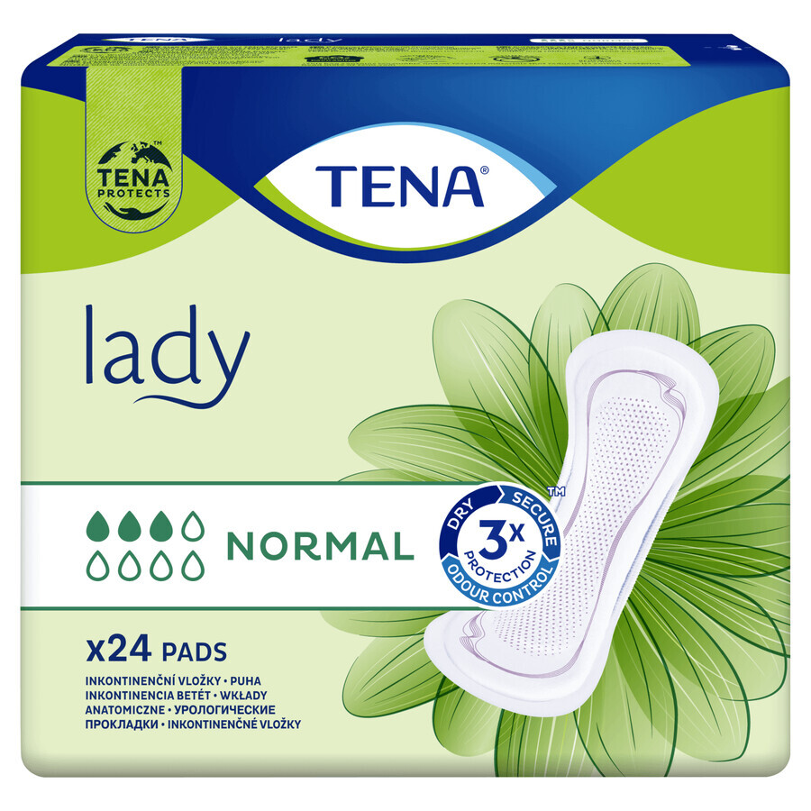 Tena Lady, plantillas anatómicas, Normal, 24 unidades