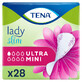 Tena Lady Slim, plantillas urol&#243;gicas, Ultra Mini, 28 uds.