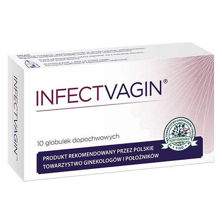 Infectvagin, glóbulos vaginales, 10 unidades