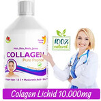 Colágeno Marino Hidrolizado Fluído Tipo 1 y 3 con 10.000mg + Biotina + Ácido Hialurónico, 500 ml, Swedish Nutra