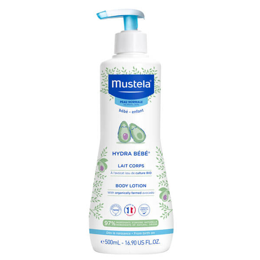 Mustela Hydra Bebe Feuchtigkeitslotion für empfindliche Babyhaut, 500ml