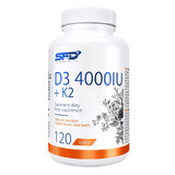 SFD D3 4000 UI + K2, vitamina D 4000 UI + vitamina K 100 µg, 120 comprimidos